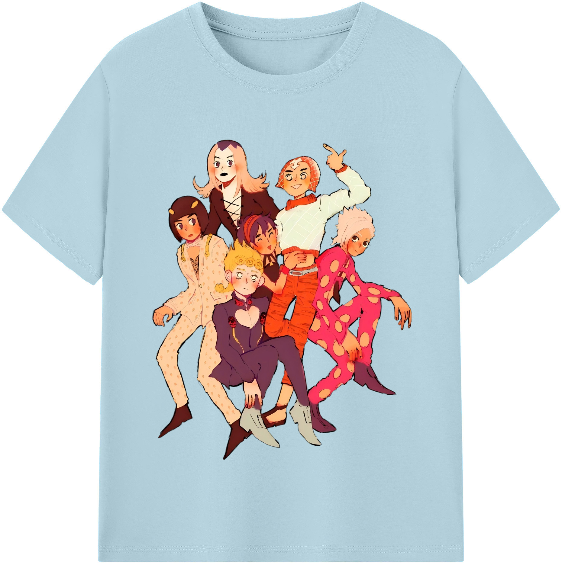 （画像用） ジョジョの奇妙な冒険 JoJo's Bizarre Adventure 綿100％半袖Tシャツ（フロントプリント）